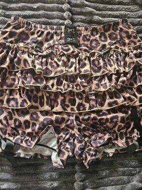Forest Ink Leopard Print Bloomer Shorts Size Medium
